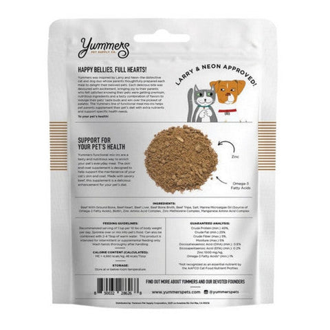 Yummers Pet, Skin And Coat Aid Beef Supplement Mix In For Cats, 4 Oz Yummers Pet