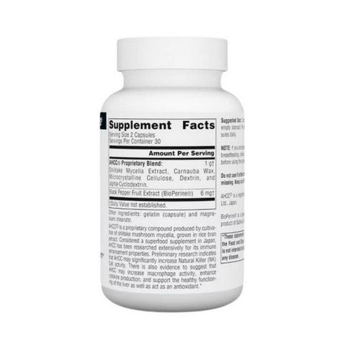 Source Naturals, AHCC with BioPerine, 500 Mg, 60 Caps Source Naturals