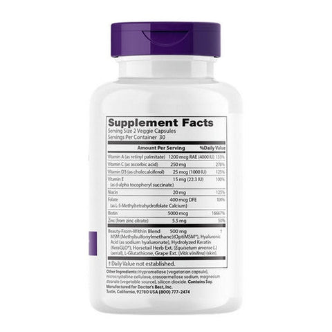 Doctors Best, Women's Hair, Skin & Nails, 60 Veggies Caps Doctors Best