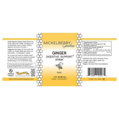 Mickelberry Gardens, Ginger Digestive Support Spray, 2 Oz Mickelberry Gardens
