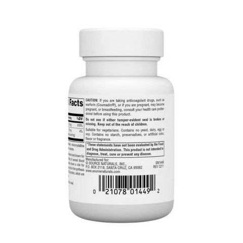 Source Naturals, Vitamin K, 500 MCG, 100 Tabs Source Naturals