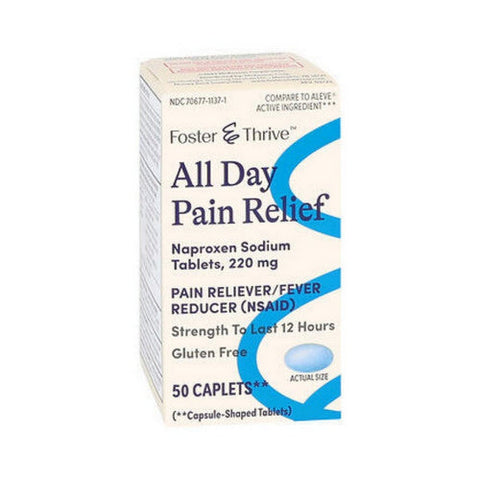 Foster And Thrive, All Day Pain Relief Naproxen Sodium, 220 Mg, 50 Caps Foster And Thrive