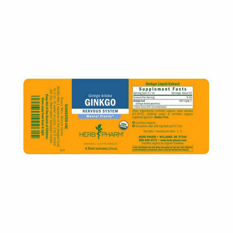 Herb Pharm, Ginkgo, 4 Oz Herb Pharm