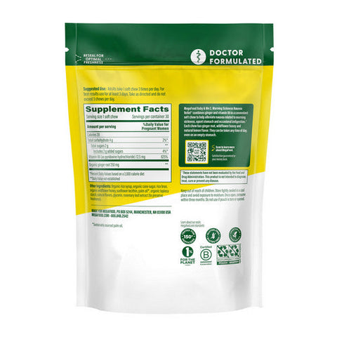 MegaFood, Baby And Me 2 Morning Sickness Nausea Relief Honey Lemon Ginger Flavor, 30 Chews MegaFood