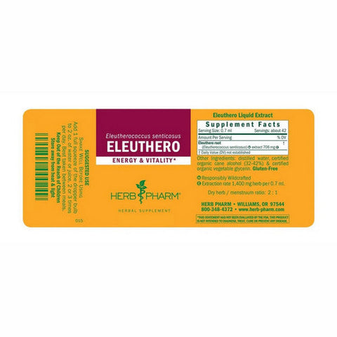 Herb Pharm, Eleuthero, 4 Oz Herb Pharm