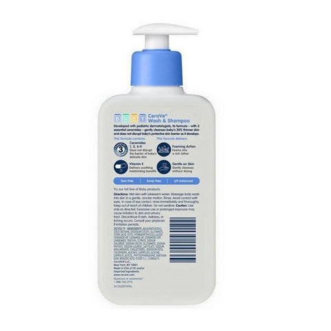 Cerave, Baby Wash And Shampoo, 8 Oz Cerave