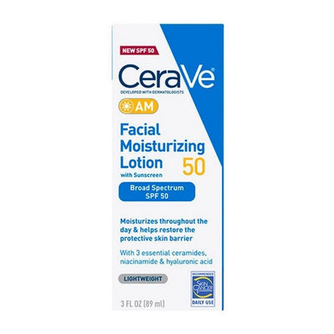 Cerave, AM Facial Moisturizing Lotion SPF 50, 3 Oz Cerave