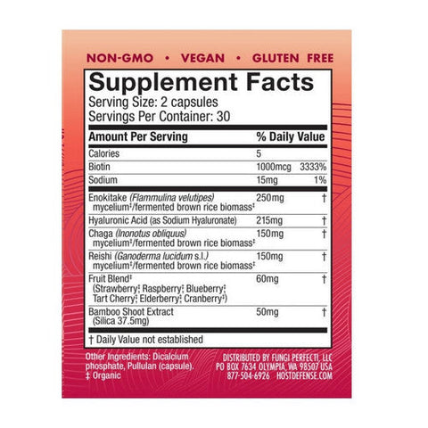 Host Defense, Mycobenefits Beauty, 60 Capsules Host Defense