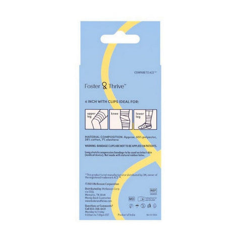 Foster And Thrive, Elastic Bandage  4"  With Clips, 1 Count Foster And Thrive