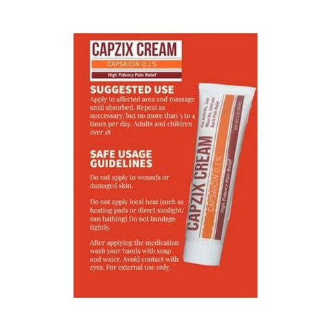 Capzix, Capsaicin 1% High Potency Pain Relief, 2 Oz Capzix