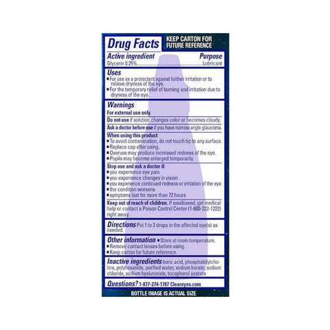Clear Eyes, Nighttime Restoring Eyes Drops, 0.5 Oz Clear Eyes