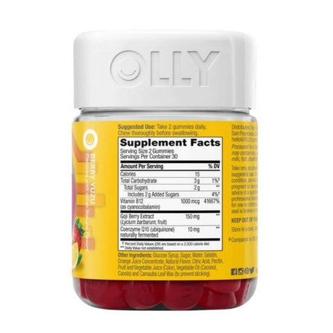 Olly, Extra Strength Daily Energy, 1000 Mcg, 60 Count Olly