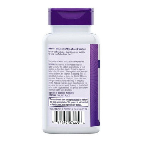 Natrol, Fast Dissolve Melatonin Strawberry-Flavored, 10 Mg, 200 Tabs Natrol