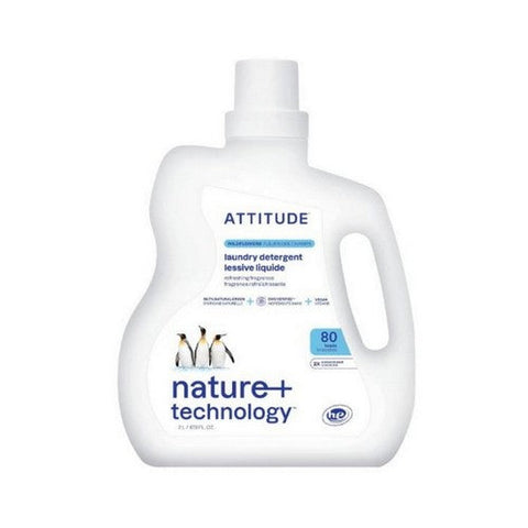 Liquid Laundry Detergent 2X Concentrated 80 Loads Wildflowers 67.6 Oz by Attitude
