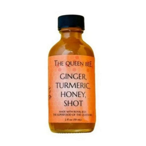 Queen Bee, Shot Ginger Turmeric Honey Shot, 2 Oz (4 Count) Queen Bee