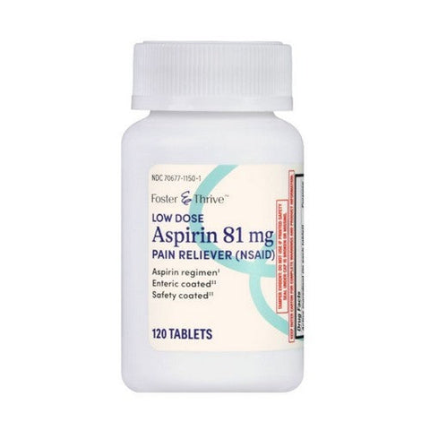 Foster And Thrive, Low Dose Aspirin, 81 Mg, 120 Tabs Foster And Thrive