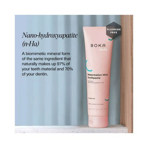Boka, Nano-Hydroxyapatite Toothpaste Fluoride-Free Watermelon Mint, 3.4 Oz Boka