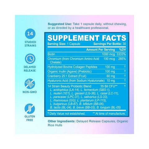 BioEmblem, Beauty Probiotic, 30 Veg Caps BioEmblem