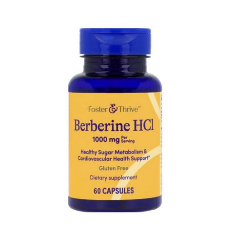 Foster And Thrive, Berberine HCl, 1000 Mg, 60 Caps Foster And Thrive