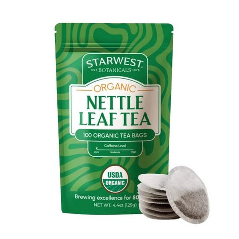 Organic Nettle Leaf Tea Bags 100 Count by Starwest Botanicals