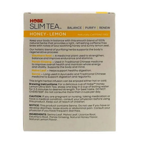 Hobe Labs, Ultra Slim Tea Honey Lemon, Honey Lemon 24 Bags Hobe Labs