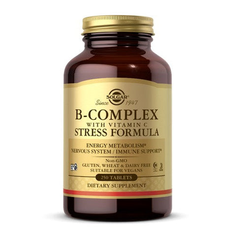 Solgar, B-Complex With Vitamin C Stress Formula, 250 Tabs Solgar