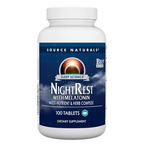 Sleep Science Nightrest With Melatonin 100 Tabs by Source Naturals