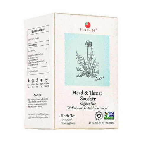 Health King, Head And Throat Soother Herb Tea, 20 Bags Health King