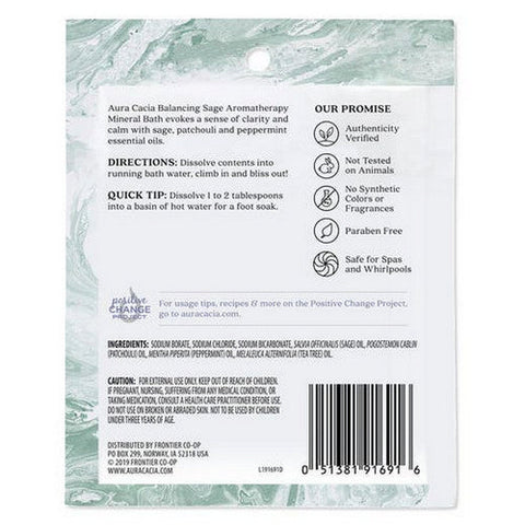 Aura Cacia, Mineral Bath, Balancing Sage, 2.5 Oz Aura Cacia