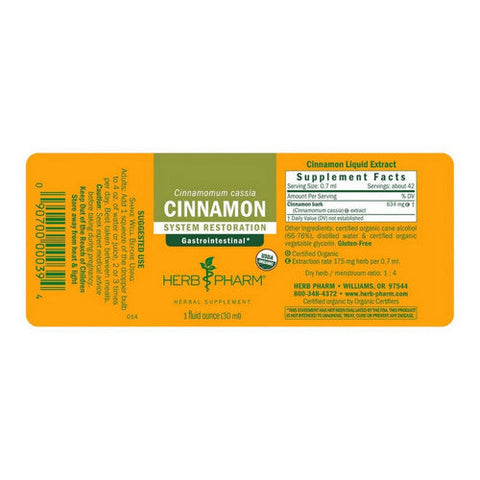 Herb Pharm, Cinnamon Extract, EA 1/1 OZ Herb Pharm