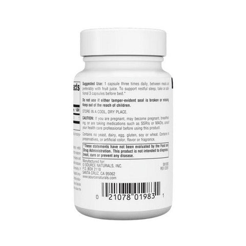 Source Naturals, L-Tryptophan, 500 MG, 30 Caps Source Naturals
