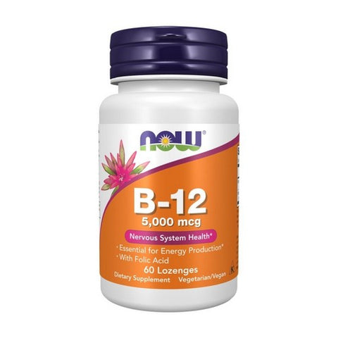 Now Foods, Vitamin B-12, 5,000 Mcg, 60 Lozenges Now Foods
