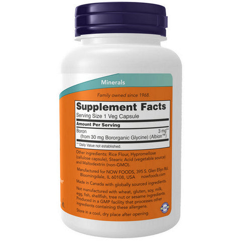 Now Foods, Boron, 3 Mg, 250 Veg Caps Now Foods