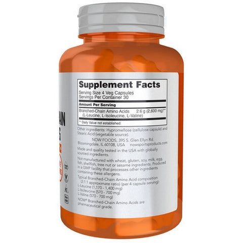 Now Foods, Branch Chain Amino Acids, 120 Caps Now Foods