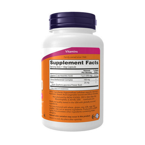 Now Foods, VitaminC-1000, With 100 mg of Bioflavonoids, 100 Caps Now Foods