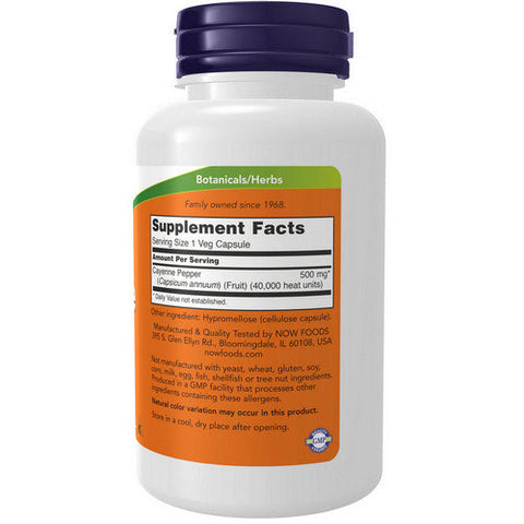 Now Foods, Cayenne, 500 Mg, 100 Veg Caps Now Foods