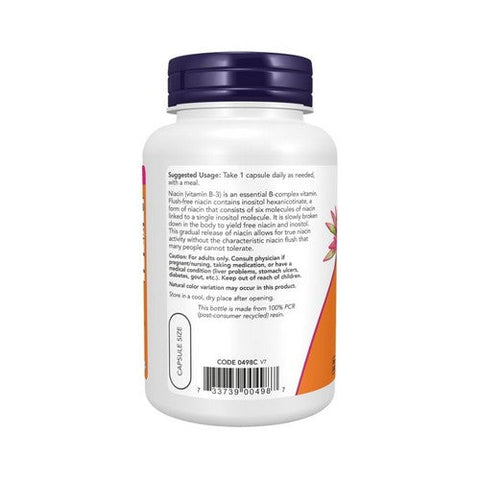 Now Foods, Niacin Double Strength Flush-Free, 500 Mg, 90 Veg Caps Now Foods