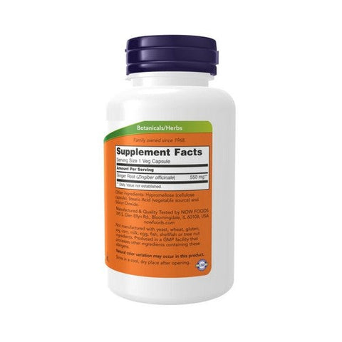 Now Foods, Ginger Root, 550 Mg, 100 Veg Caps Now Foods