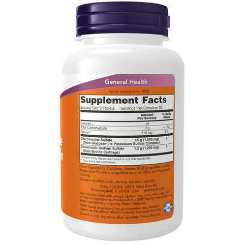 Now Foods, Glucosamine & Chondroitin, Sulfate Extra Strength 60 Tabs Now Foods