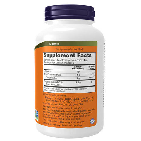 Now Foods, Inulin Prebiotic Pure Powder, 8 Oz Now Foods