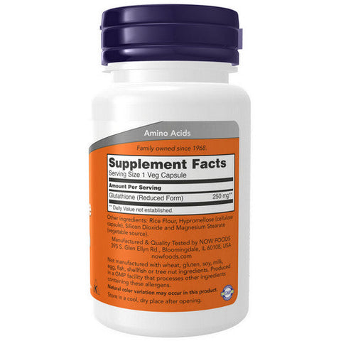 Now Foods, Glutathione, 250 mg, 60 Caps Now Foods