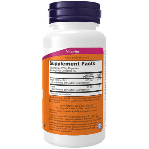 Now Foods, Flush-Free Niacin, 250 mg, 90 Caps Now Foods