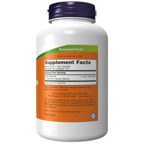 Now Foods, Saw Palmetto, 550 mg, 250 Caps Now Foods
