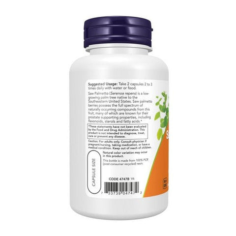 Now Foods, Saw Palmetto Berries, 550 mg, 100 Caps Now Foods