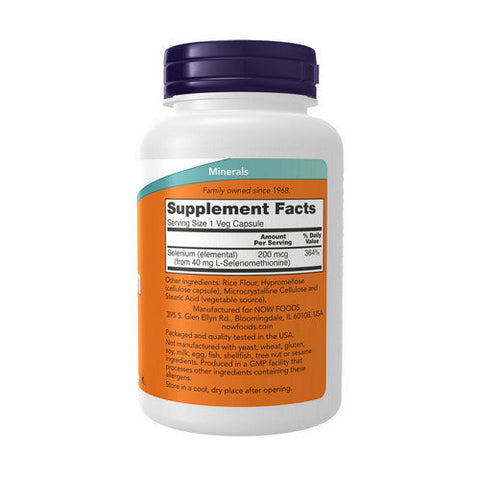 Now Foods, Selenium, 200 Mcg, 180 Veg Caps Now Foods