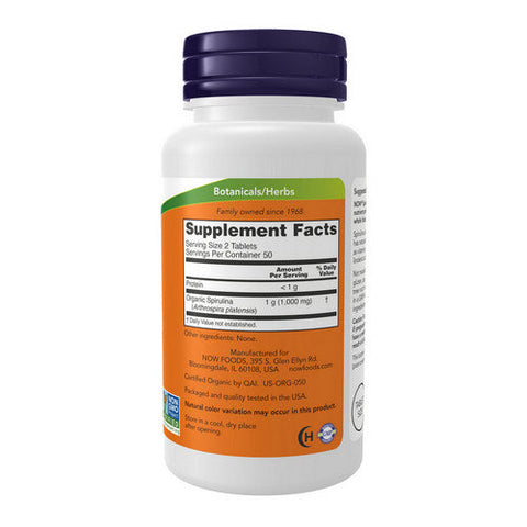 Now Foods, Spirulina, 500 mg, 100 Tabs Now Foods