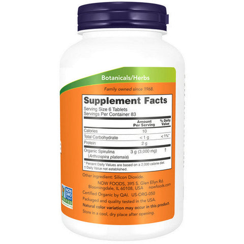 Now Foods, Spirulina, 500 mg, 500 Tabs Now Foods