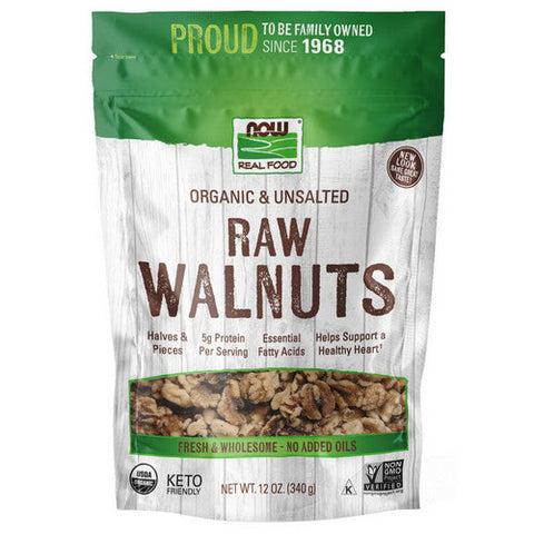 Now Foods, Organic Walnuts Raw And Unsalted, 12 oz Now Foods