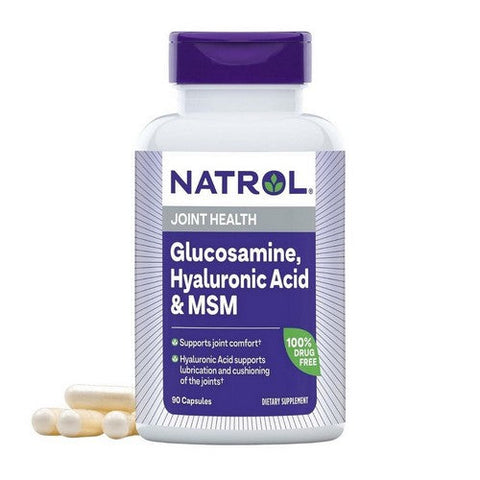 Natrol, Glucosamine Hyaluronic Acid And MSM, 90 Caps
