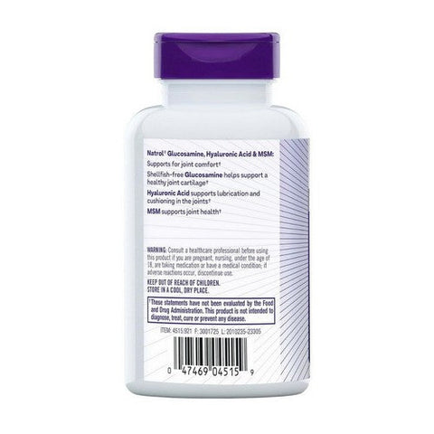 Natrol, Glucosamine Hyaluronic Acid And MSM, 90 Caps Natrol